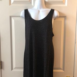 👗Basic H&M Black Biege Polka Dot Maxi Dress L
